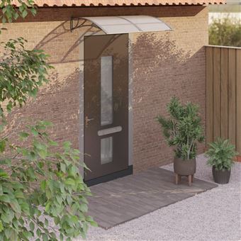 Toldo para Porta vidaXL | cinzento | 150x75 cm | policarbonato - 1