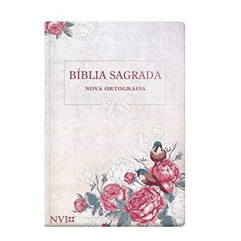 Bíblia Nvi Gigante Novo Testamento - 2 Cores Capa Semi Luxo Rosas e Pássaros - 1