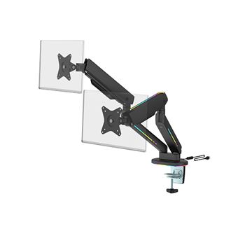 Suporte de Mesa Premium com RGB para 2 Monitores Deltaco Gaming GAM-135, preto - 1