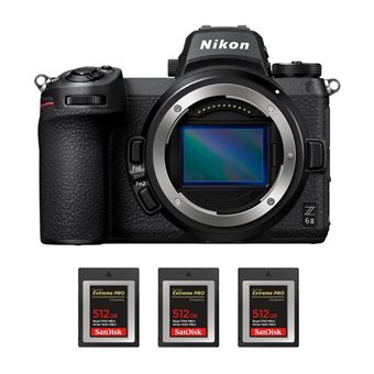 Nikon Z6 II Corpo + 3 SanDisk 512GB Extreme PRO CFexpress Type B + PDF 15 Técnicas para Melhorar as suas Fotografias - 1