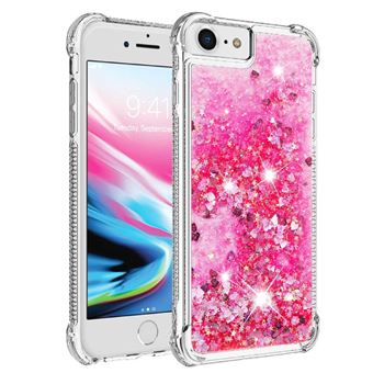 Capa Protetora GANGXUN para iPhone 6/6S | TPU Transparente | Brilhante com Glitter e Areia Movediça | light Roxo - 1