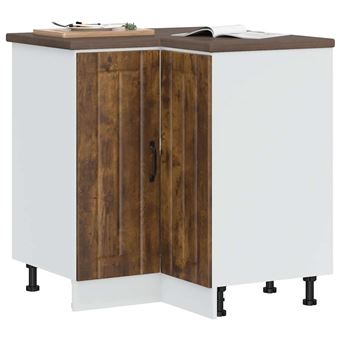 Armário Base de canto da cozinha vidaXL | Lucca derivados madeira carvalho fumado - 1