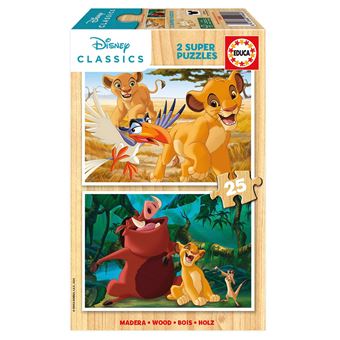 Puzzle Educa 19960 Disney Rei Leao | 2X25 Peças - 1