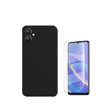 Kit Película Hydrogel Full Cover Frente + Capa Silicone Líquido Phonecare para Samsung Galaxy A05 - Preto - 1