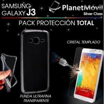 Protetor de Ecrã em vidro temperado e Capa Transparente PlanetMóvil para Samsung Galaxy J3 - 1