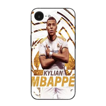 Capa Maniacase para Iphone 16E | Kylian Mbappe Real Madrid Papel de Parede Celebração - 1