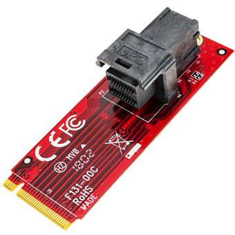 Módulo Conversor Socket BeMatik M.2 Tipo m Key para Minisas Hd36Pin U2 Nvme Ssd - 1
