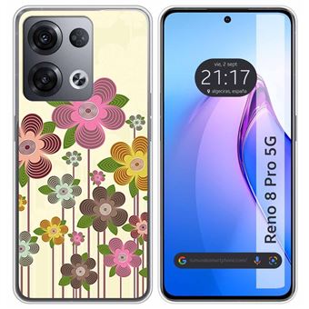 Capa Tumundosmartphone de silicone para Oppo Reno 8 Pro 5G design Spring in Bloom desenhos - 1