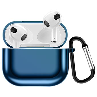 Capa e TPU à Prova de Choque com Chaveiro Azul para AirPods 3 - 1