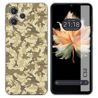 Capa de silicone TUMUNDOSMARTPHONE para Oukitel C32 | desenhos camuflagem de areia - 1