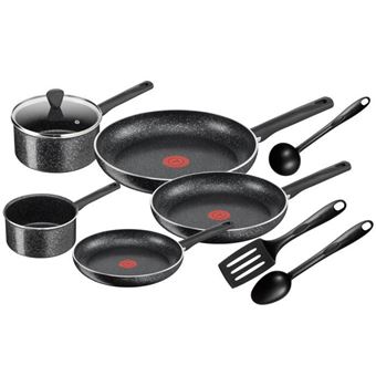 Conjunto de 9 Peças Tefal C2649202 Brut com Efeito Pedra - Indução - 1
