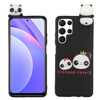 Capa magunivers e TPU Padrão de decoração de bonecas 3D dois pandas para Samsung Galaxy S22 Ultra 5G - 1