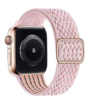 Bracelete Swissten | para Apple Watch 42-49mm | Nylon Rosa - 1