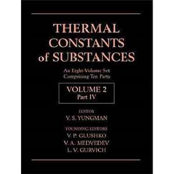 Thermal Constants of Substances - Hardback - 1999 - 1