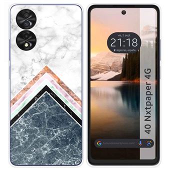 Capa Silicone Tumundosmartphone para TCL 40 NXTPAPER | Design Marble 05 - 1