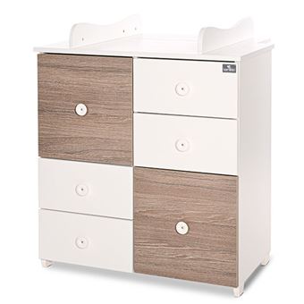 Cómoda com trocador Lorelli | White / Coffee - 1