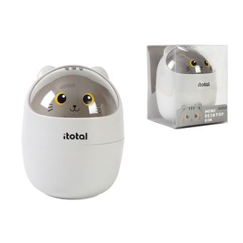 Cesto de Papéis de Secretária I-Total Gato | 16X16X12 cm - 1