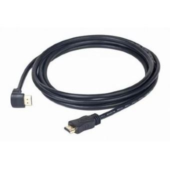 Cabo Hdmi Gembird Cabo HDMI de alta velocidade com Ethernet, conector angular 90 graus para cima | Preto - 1