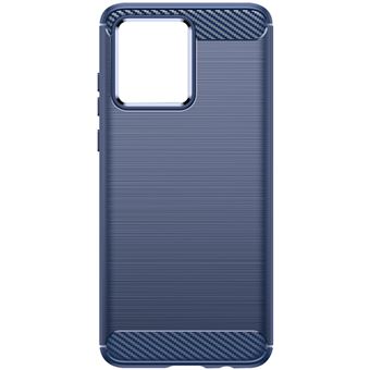 Capa Avizar para Motorola Edge 40 Neo reforçada Carbono Efeito escovado - Azul escuro - 1