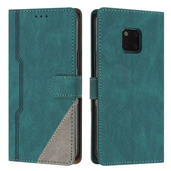Capa FOXDOCK para Huawei Mate 20 Pro | Fecho Magnético | Pele TPU Macia | 3 Compartimentos para Cartões | Função de Suporte | Verde - 1
