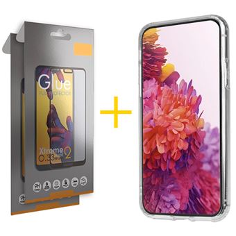 Pack skyhe 2 x Película de Vidro Temperado Full + Capa para Samsung Galaxy S23 5G Gel Reforçado - Transparente Clear - 1