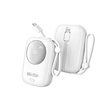 Powerbank SZSMART R37C PD 35W/Android 66W | FastCharge | com cabo de carregamento incluído | 10000mAh | Branco - 1