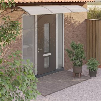 Toldo de porta vidaXL | cinzento 300x100 cm | policarbonato - 1