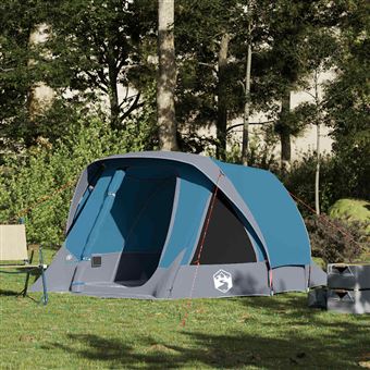 Tenda de campismo cabana vidaXL para 4 pessoas | impermeável | azul - 1