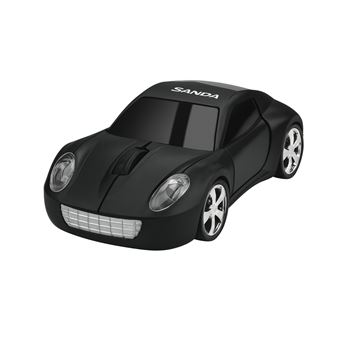 Rato Wireless em Forma de Carro SANDA SD-3728 | Preto - 1