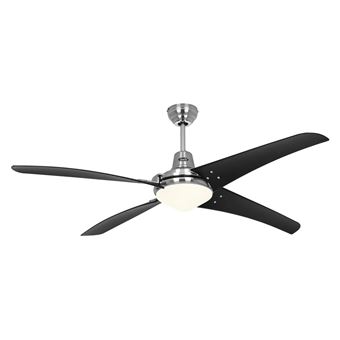 Ventoinha de Teto CasaFan Mirage BN-SW | 3 Velocidades | Preto, Cromado - 1