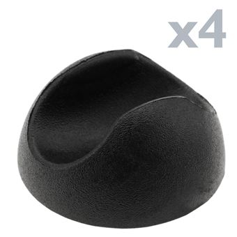 Pack de 4 Protetores de Borracha PrimeMatik para Pés e Pernas de Mesa Hairpin Preto - 1