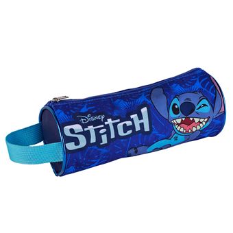 Estojo Redondo DAM Stitch | Interior Totalmente Forrado e Personalizado | 22x8x8 cm | Azul - 1