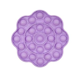 Brinquedo Anti Stress Push Pop Bubble Sensory Fidget Toy Lionvolant GY79 | Silicone | Girassol Roxo- 3 Peças - 1