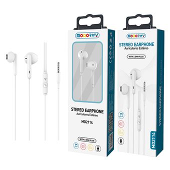 Auriculares com Fio MODORWY MD2114 - Branco - 1