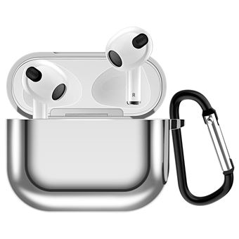 Capa e TPU à Prova de Choque com Chaveiro de prata para AirPods 3 - 1