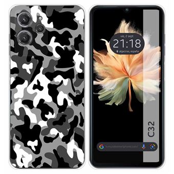 Capa de silicone TUMUNDOSMARTPHONE para Oukitel C32 | desenhos camuflagem de neve - 1