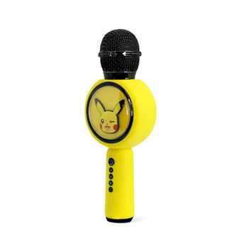 Microfone sem fios Pokemon | Karaoke LED Bluetooth Pikachu com modificador de voz | Amarelo - 1