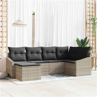 Conjunto de Jantar para Jardim vidaXL | 6 Peças | Cinzento-claro - 1