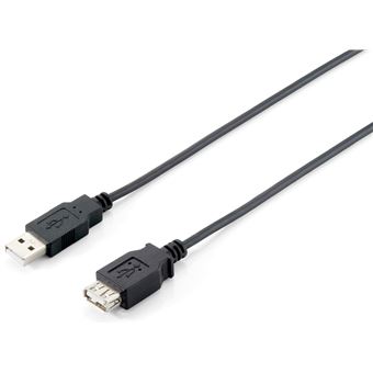 Cabo Usb Equip 128850 Cabo de Extensão USB 2.0 Tipo A Macho para Fêmea, 1,8 m , Preto | Preto - 1