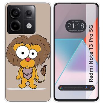 Capa Tumundosmartphone de silicone para Xiaomi Redmi Note 13 Pro 5G design desenhos de leão - 1