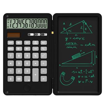 Calculadora com tabela de escrita CO-Phénix | 12 dígitos | Portátil | Preto - 1