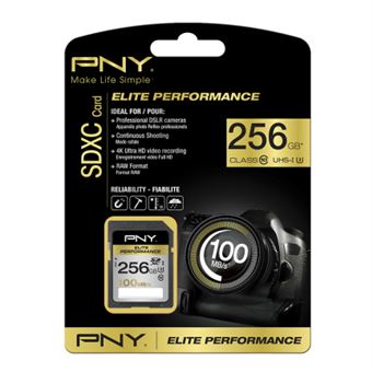 Cartão de Memória PNY 256GB SDXC class 10 | Preto - 1