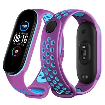 Bracelete Desportiva G4M para Amazfit Band 5 - Violeta / Azul - 1