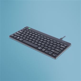Teclado com Fios R-Go Tools Teclado ergonómico R-Go Compact Break, teclado compacto com software de pausa, QWERTY (US), com fio, preto | Idioma: Inglês US | Preto - 1