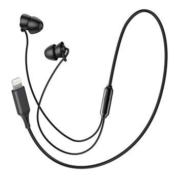 Auriculares com Fio Lightning LinQ | Para Dormir com Microfone | Preto - 1