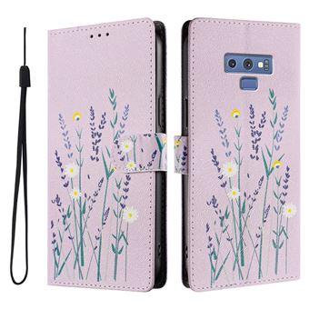 Capa FLOODKING para Samsung Galaxy Note 9 | Suporte | Porta-Cartões e Alça | Padrões Decorativos | Roxo - 1