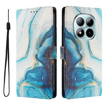 Capa FLOODKING para Xiaomi Redmi Note 15 Pro 5G | Suporte | Porta-Cartões e Alça | Padrões Decorativos | Azul - 1