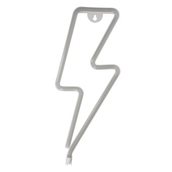 Lâmpada Neon LED Avizar Relâmpago | Alimentação por Cabo ou Pilhas AA - Vermelho - 1