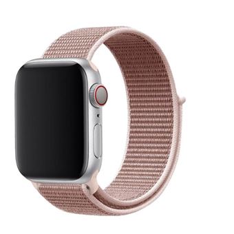 Bracelete Swissten | para Apple Watch 38-41mm | Nylon Velcro Rosa Dourado - 1