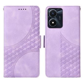 Capa FLOODKING para Vivo Y56 5G | Design Acolchoado | Couro PU Premium | Roxo - 1